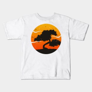 'Bonsai Tree Japanese Calligraphy' Cool Plant Gift Kids T-Shirt
